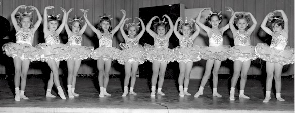 Class of '68 girls in kindergarten performance