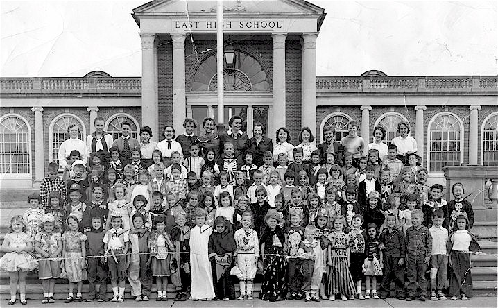 One of Mrs. Trenor's kindergarten classes in 1956-57.