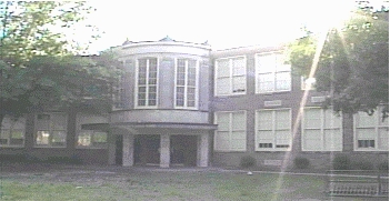 The east side entrace to East, the entrance used by the elementary school.