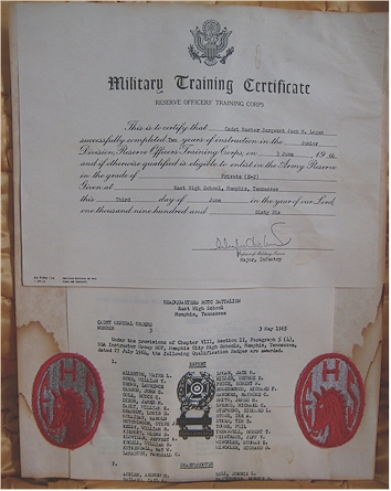 ROTC certificate