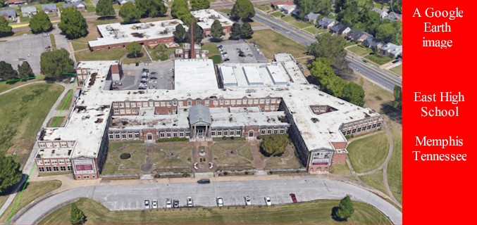 72nd A Google aerial photo of East High School, 2019
