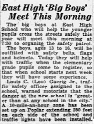 Sept. 3, 1948 - Older students to help youngers one across screet.