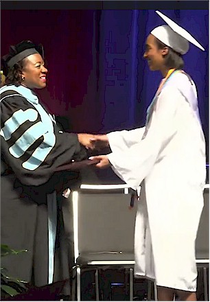 Logan Ross, Class of 2024 valedictorian makes her graduation walk