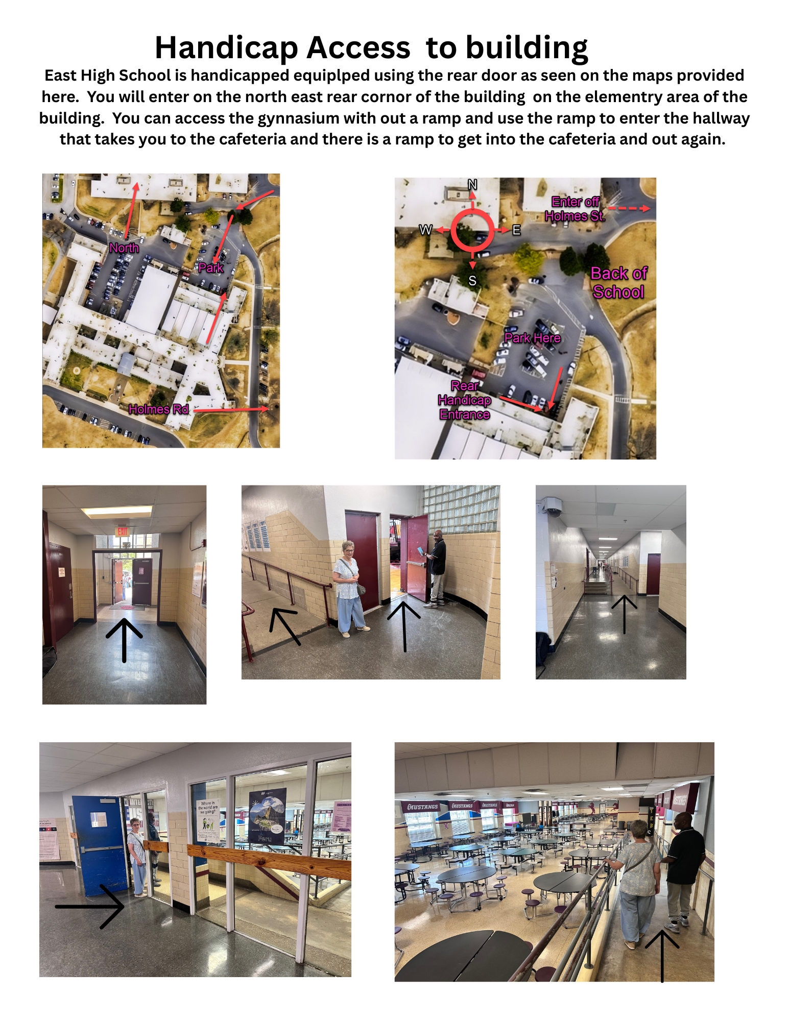 Information on Parking and Building and Cafeteria Access for Mobility Impaired Attendees
